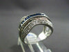 ESTATE WIDE 1.15CT DIAMOND & AAA SAPPHIRE 14KT WHITE GOLD INFINITY RING STUNNING