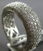 LARGE & WIDE 2.59CT DIAMOND 18KT WHITE GOLD 3D ROUND MULTI ROW ANNIVERSARY RING