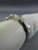 ESTATE .37CT BAGUETTE & ROUND DIAMOND 14KT WHITE GOLD 3D ANNIVERSARY RING #2260