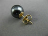 ESTATE 14KT YELLOW & BLACK GOLD 3D CLASSIC CIRCULAR STUD EARRINGS #25892