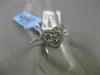 ESTATE LARGE .75CT DIAMOND 18KT WHITE GOLD DOUBLE BAND 3 DIMENSIONAL HEART RING