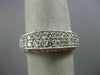 ESTATE WIDE .80CT DIAMOND 14KT WHITE GOLD OPEN FILIGREE TWO ROW ANNIVERSARY RING