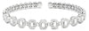 3.62CT DIAMOND 18KT WHITE GOLD 3D ROUND & BAGUETTE MULTI SQUARE BANGLE BRACELET