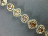 ESTATE 8.84CT WHITE & PINK DIAMOND 18KT WHITE & ROSE GOLD HALO TENNIS BRACELET