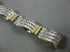 ESTATE WIDE 3.75CT DIAMOND 14KT TWO TONE GOLD 3D MULTI ROW WAVE TENNIS BRACELET