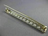 ANTIQUE LONG .50CT DIAMOND PLATINUM 3D OPEN RECTANGULAR FILIGREE PIN BROOCH