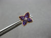 1.81CT DIAMOND & AAA AMETHYST 14K ROSE GOLD PEAR SHAPE & ROUND FILIGREE EARRINGS