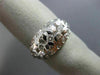 ANTIQUE WIDE .50CT DIAMOND PLATINUM 3D FILIGREE WEDDING ANNIVERSARY RING #26220