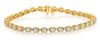5.0CT DIAMOND 14KT YELLOW GOLD 3D CLASSIC ROUND 4 PRONG ETERNITY TENNIS BRACELET