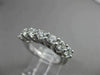 ESTATE 1.40CT DIAMOND 14KT WHITE GOLD LUCIDA 7 STONE ANNIVERSARY RING 4mm #18608
