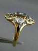 ESTATE LARGE .20CT DIAMOND 14K WHITE & YELLOW GOLD MULTI HEART LOVE RING #21033