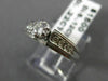 ESTATE .34CT DIAMOND 14KT WHITE GOLD 3D CLASSIC SOLITAIRE ENGAGEMENT RING #19540