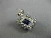 ESTATE EXTRA LARGE 8.30CT DIAMOND & TANZANITE 18KT WHITE GOLD HALO STUD EARRINGS
