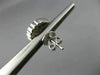 ESTATE LARGE .58CT DIAMOND & RUBY 14KT WHITE GOLD FLOWER FILIGREE STUD EARRINGS