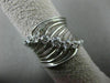 ESTATE LARGE .66CT DIAMOND 18K WHITE GOLD MULTI ROW SHARED PRONG ETOILE FUN RING