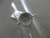 ESTATE .23CT ROUND DIAMOND 14K WHITE GOLD 3D BEAD CIRCLE MILGRAIN PAVE ROPE RING