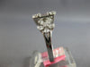 1.35CT DIAMOND 18K WHITE GOLD ROUND BAGUETTE & PEAR SHAPE DOUBLE FLOWER FUN RING