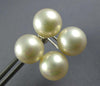 AAA SOUTH SEA PEARL 14KT WHITE GOLD 3D DOUBLE SCREWBACK HANGING EARRINGS #26972