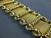 ANTIQUE WIDE AND LONG 14KT YELLOW GOLD 3D ROPE CLASSIC WEAVE MESH BRACELET #1924