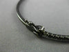 ESTATE 1.26CT WHITE & BLACK DIAMOND 14K BLACK GOLD SEMI ETERNITY BANGLE BRACELET