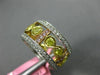GIA 1.10CT MULTI COLOR DIAMOND 18KT TRI COLOR GOLD 3D FILIGREE ANNIVERSARY RING