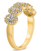 .86CT DIAMOND 18KT YELLOW GOLD OVAL & ROUND SEM ETERNITY FLOWER ANNIVERSARY RING