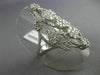 ESTATE MASSIVE 1.48CT DIAMOND 18KT WHITE GOLD 3D MULTI FLOWER OPEN COCKTAIL RING