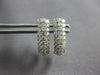 1.20CT DIAMOND 14KT WHITE GOLD CLASSIC 3 ROW OVAL LEVERBACK FUN HANGING EARRINGS