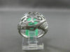 ESTATE LARGE .29CT DIAMOND 18K WHITE GOLD 3D HANDCRAFTED FILIGREE MATTE FUN RING