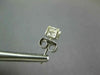 ESTATE .43CT DIAMOND 14KT WHITE GOLD 3D PRINCESS SQUARE STUDS EARRINGS #1785