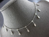 ESTATE 1.8CT DIAMOND 14KT WHITE GOLD 3D BY THE YARD CHANDELIER LOVE NECKLACE