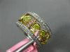 GIA 1.10CT MULTI COLOR DIAMOND 18KT TRI COLOR GOLD 3D FILIGREE ANNIVERSARY RING