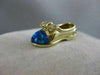 ESTATE DIAMOND AUSTRALIAN OPAL 18K YELLOW GOLD CHILD SHOE PENDANT + CHAIN #20166