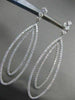 ESTATE EXTRA LARGE 5.75CT DIAMOND 14KT WHITE GOLD JOURNEY DROP HANGING EARRINGS
