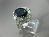 ESTATE LARGE 6.71CT DIAMOND & AAA SAPPHIRE 18KT WHITE GOLD 3D BALLERINA RING