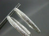 ESTATE WIDE 3.48CT DIAMOND INSIDE OUT 14KT WHITE GOLD HOOP EARRINGS F/G VS