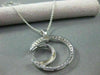 ESTATE .80CTW DIAMOND ROUND MOON 14KT WHITE GOLD PENDANT 28MM X 23MM #21919