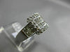 ESTATE WIDE 1.35CT ROUND & PRINCESS CUT DIAMOND 14K WHITE GOLD 3D BELT LOVE RING