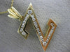 ESTATE LARGE .75CT ROUND DIAMOND 14KT YELLOW GOLD INITIAL FLOATING PENDANT #4841