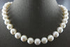 ESTATE LARGE AAA SOUTH SEA PEARL 14KT WHITE GOLD 3D CLASSIC LOVE NECKLACE #27951