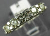 ESTATE 1.93CT DIAMOND 18K WHITE GOLD 3D FIVE STONE DOUBLE SIDED ANNIVERSARY RING