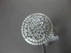 ESTATE LARGE 1.05CT DIAMOND 18KT WHITE GOLD HALO CLUSTER PROMISE ENGAGEMENT RING