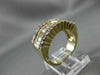 ESTATE 1.80CT ROUND & BAGUETTE DIAMOND 14KT YELLOW GOLD ANNIVERSARY RING #20382