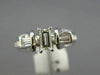 ESTATE .71CT BAGUETTE DIAMOND 14KT WHITE GOLD 3D CLASSIC 3 STONE ENGAGEMENT RING