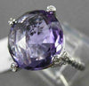 ESTATE 10.25CTW DIAMOND & AAA EXTRA FACET AMETHYST 14KT WHITE 3D ENGAGEMENT RING