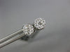 ESTATE SMALL .38CT DIAMOND 18KT WHITE GOLD ROUND CLUSTER CLASSIC STUD EARRINGS