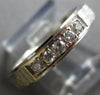 .15CT DIAMOND 14KT WHITE GOLD 3D CLASSIC CHANNEL WEDDING ANNIVERSARY RING #27966