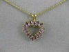 ESTATE 1.92CTW AMETHYST OPEN HEART 14KT YELLOW GOLD PENDANT + 16" CHAIN #11475