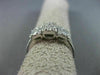 ESTATE .87CT DIAMOND 18KT WHITE GOLD 3D 3 STONE PAST PRESENT FUTURE LOVE RING