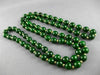 ESTATE LONG AAA GREEN SERPENTINE 14KT YELLOW GOLD 3D BEADED FUN NECKLACE #26463